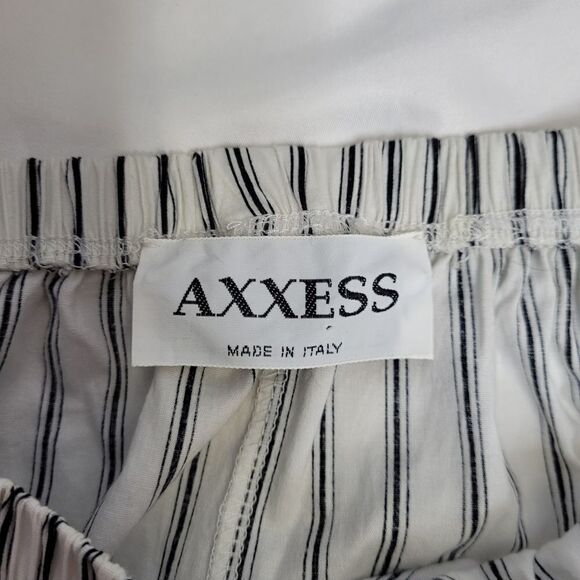 AXXESS‎ striped bell ruffle sleeve off shoulder top blouse S - Picture 4 of 8